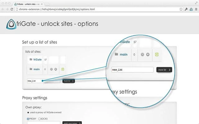 The FriGate extension improves page loading speed