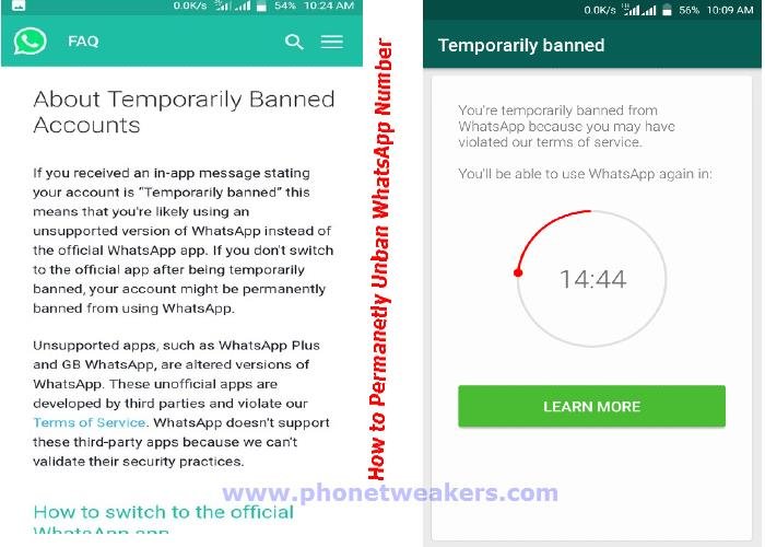 3 ways to permanently Unban WhatsApp Number and Solution to GB Whatsapp Temporarily Banned issues. 27