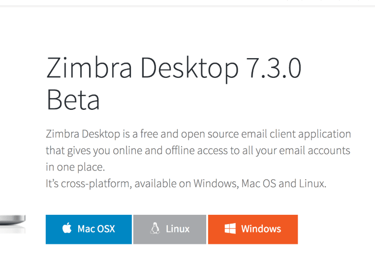 zimbra desktop software