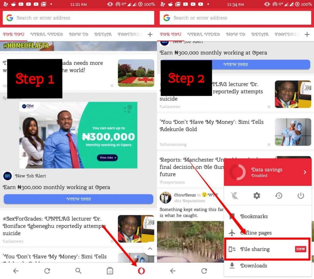 How to share offline files with Opera Mini? (Latest 2019 update) 1