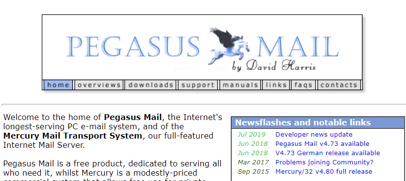 Pegasus Mail Windows email client
