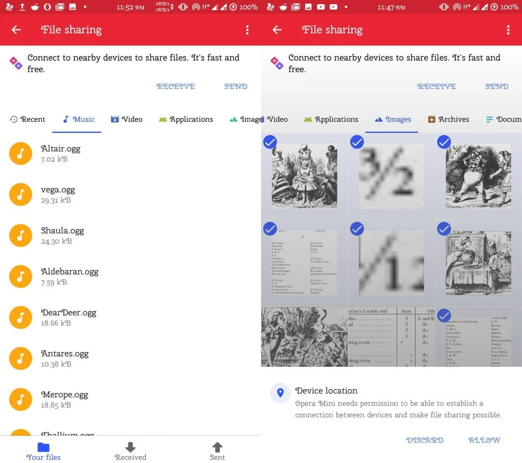 How to share offline files with Opera Mini? (Latest 2019 update) 20 opera select files sharing