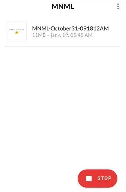 How to record whatsapp video call with audio using MNML Screen Recorder Android 26 mnml-saved-recording