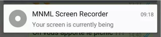 How to record whatsapp video call with audio using MNML Screen Recorder Android 25 mnml-screen-recorder-notify