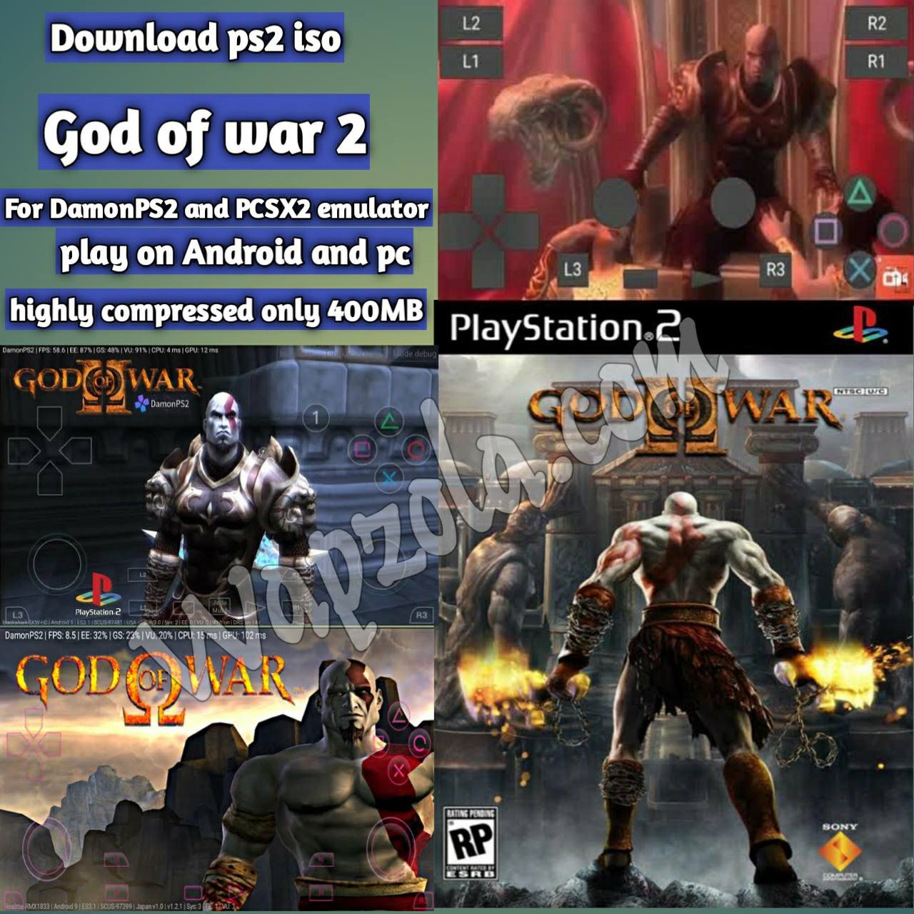 download god of war 2 damonps2 highly compressed