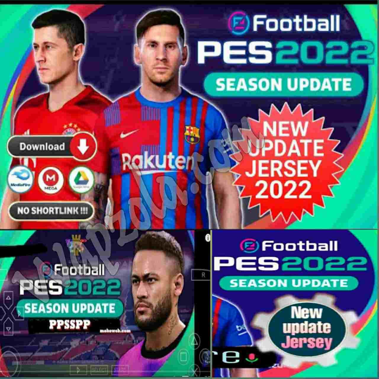You are currently viewing Download PES 2022 PPSSPP iso Android Season Update Best Graphics Camera PS5 & Camera NORMAL, (SAVADATA and TeXTURES included)
