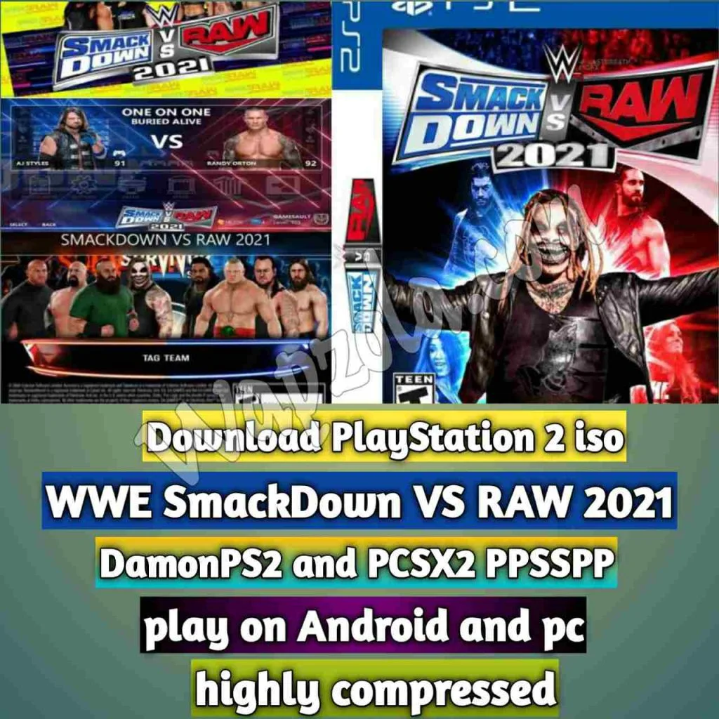 wwe_2021_ps2_pcsx2_damonps2_emulator_smackdown_raw