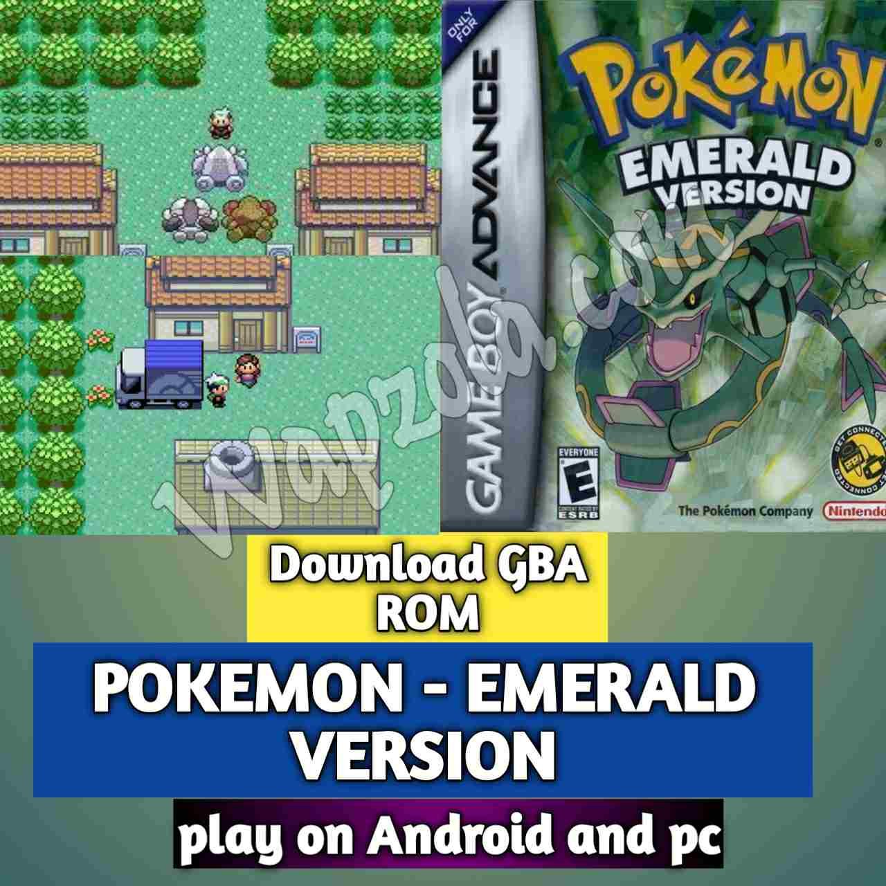 pokemon emerald version gba emulator rom zip visua
