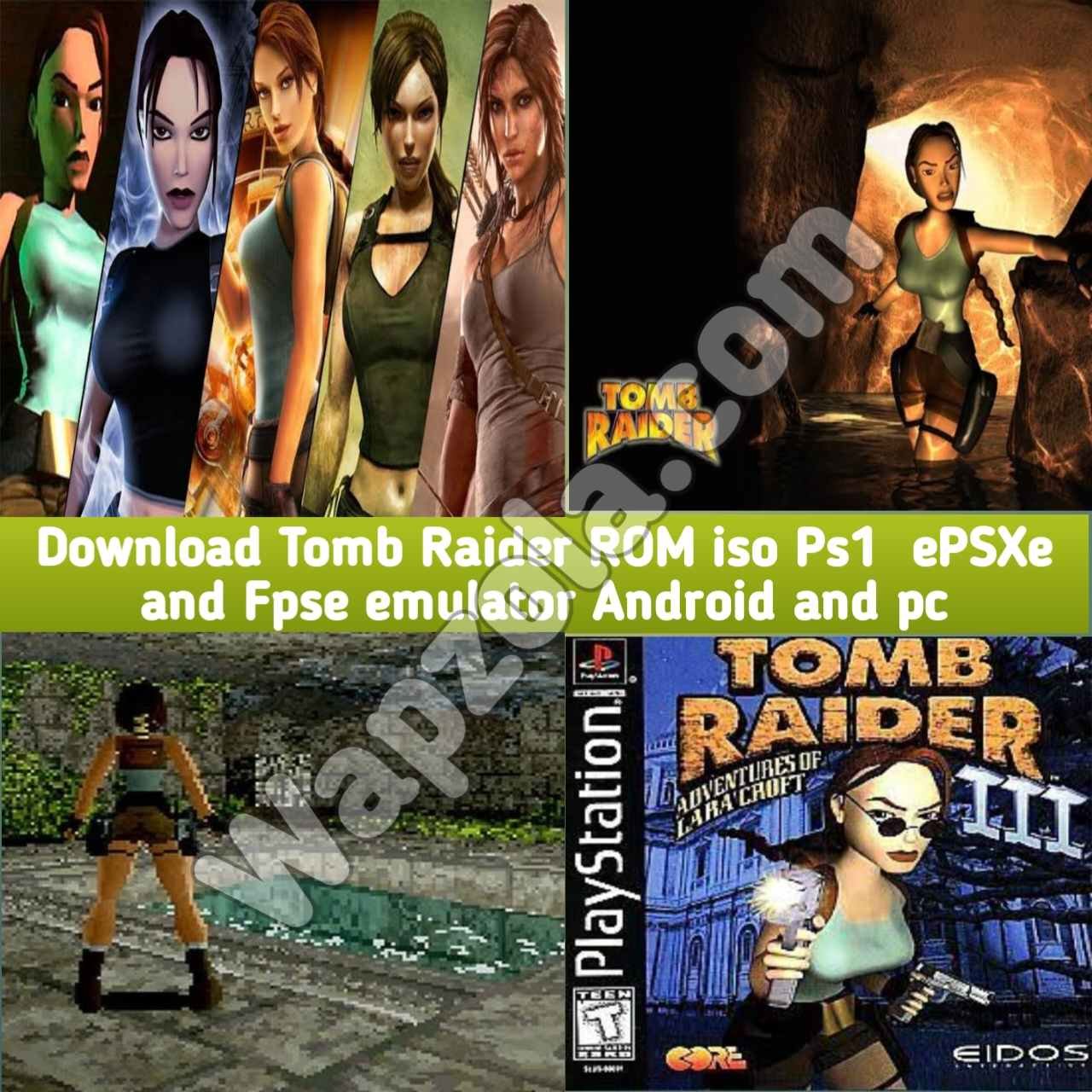 [Download] Tomb Raider ROM (ISO) ePSXe and Fpse emulator (15MB size) highly compressed – Sony Playstation / PSX / PS1 APK BIN/CUE play on Android and pc