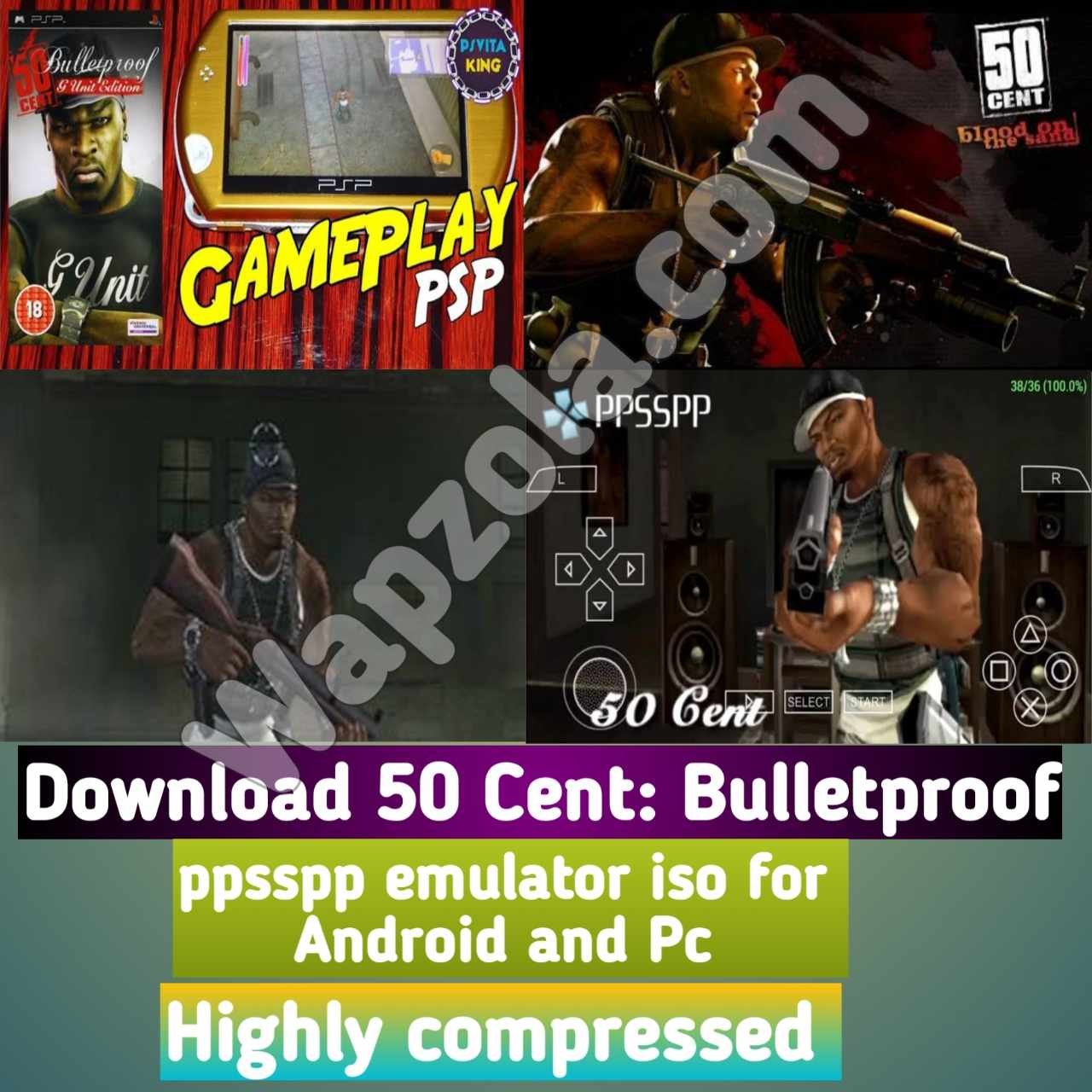 [Download] 50 Cent: Bulletproof Iso Ppsspp Emulator – PSP APK Iso ROM Highly Compressed 50MB
