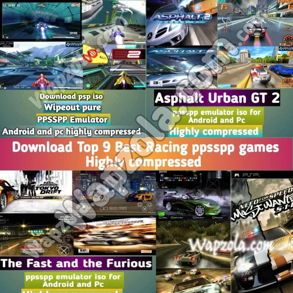 [Download] Top 9 Best Racing games ppsspp iso (PSP) Games Under 300MB